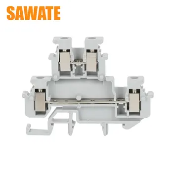 

10Pcs Din Rail Terminal Block MBKKB-2.5 Cable CONTACT Connector Double Layer Screw Electrical Wiring MBKKB2.5 Terminal Blocks