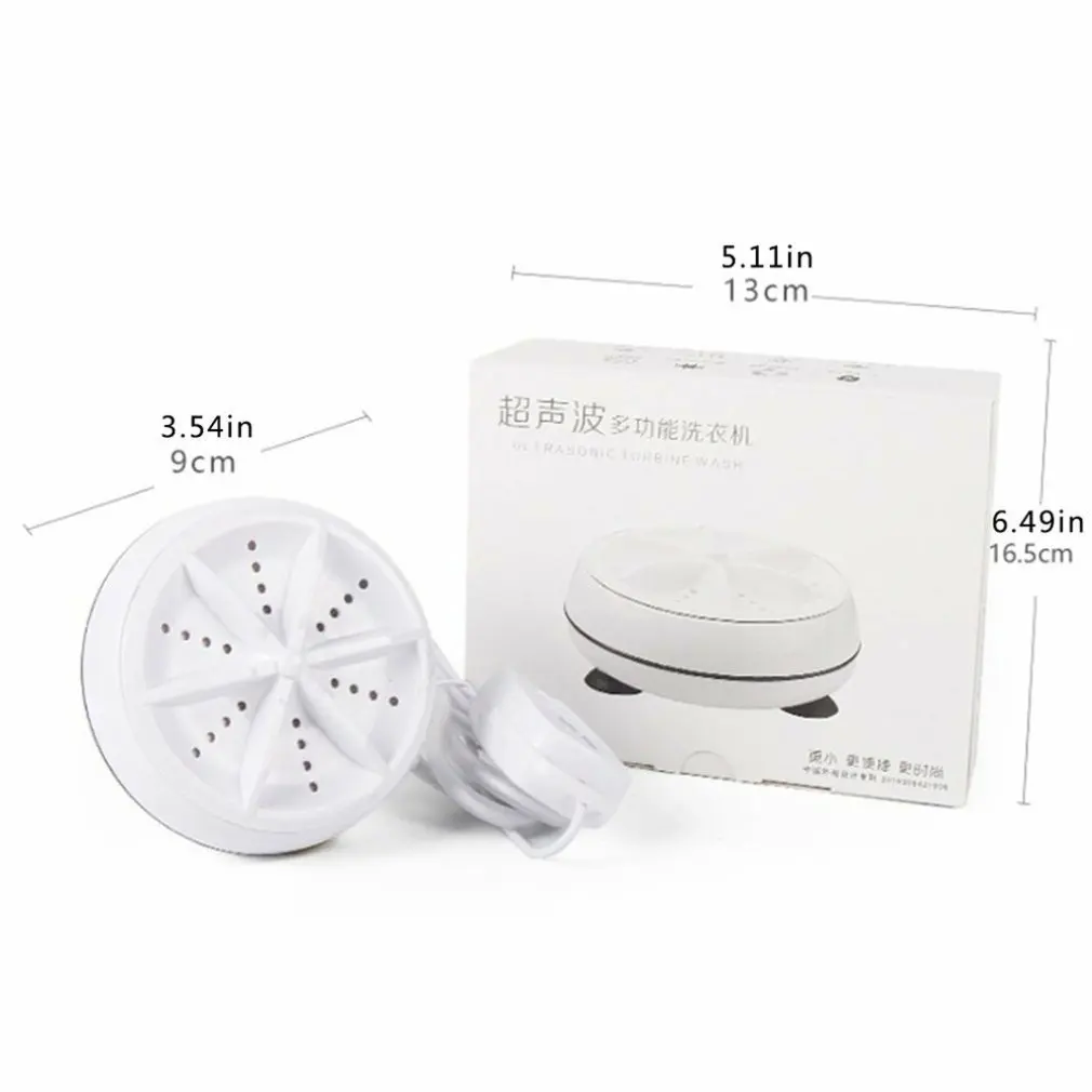 Mini Ultrasonic Washing Machine Turbo Rotating Washer Convenient Travel Home Business lazy cleaning machine washing artifact