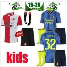 Детские трикотажные изделия Feyenoord, футбольные майки Feyenoord, футбольные майки LARSSON V. PERSIE JORGENSEN, Детские футболки, 19 20