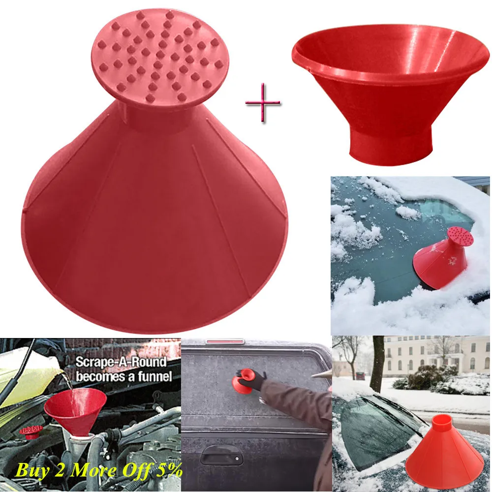 Great Houseware Ice Scraper Car Windshield Snow Scraper Cone Shaped Ice Scrapers Auto Ice Snow Removal Tool