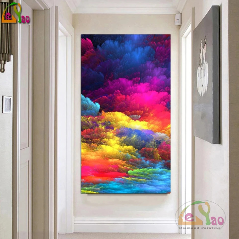 5d Diy Diamond Painting Art Abstract Clouds Landscape Wall Full Square Round Drill Embroidery Rhinestone Mosaic Home Decor | Дом и сад