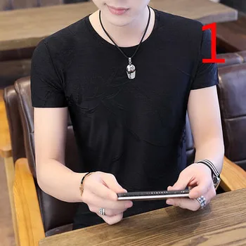 

Short-sleeved t-shirt male Slim 2019 new Korean youth tide brand men's casual