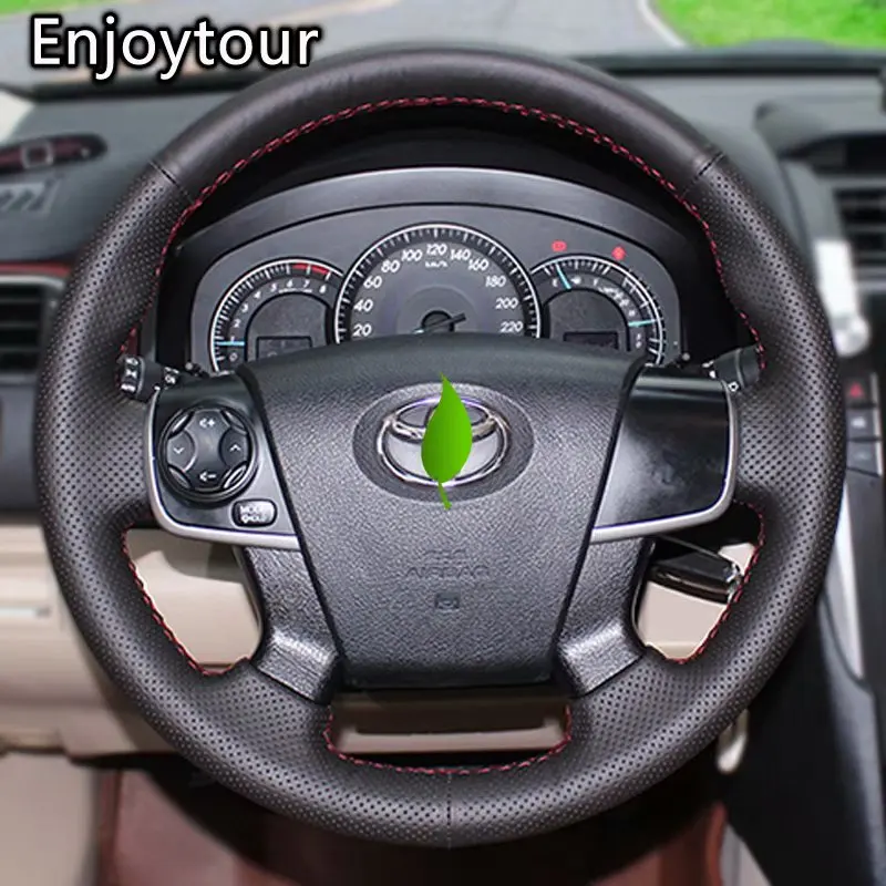 Кожаные аксессуары для Toyota Camry 2012 2013 2014 2015 2016 2017 avalon 2017|Чехлы на руль| |