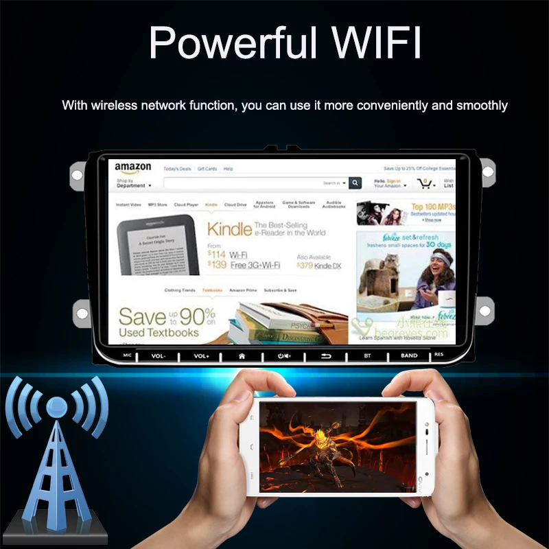 2 Din " Android wifi Mirrror Link BT FM для Bora Golf VW Polo Passat B6 B7 Touran gps навигация MP5 плеер Автомобильный стерео радио