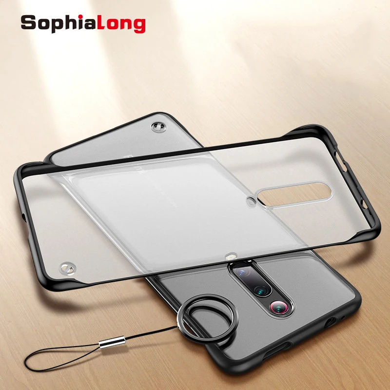 

Oneplus 6 6T Case Cover with Finger Ring Holder Frameless Cover for Oneplus 6 One Plus 6T 1+ 6 T Cases Ultra Thin Housing