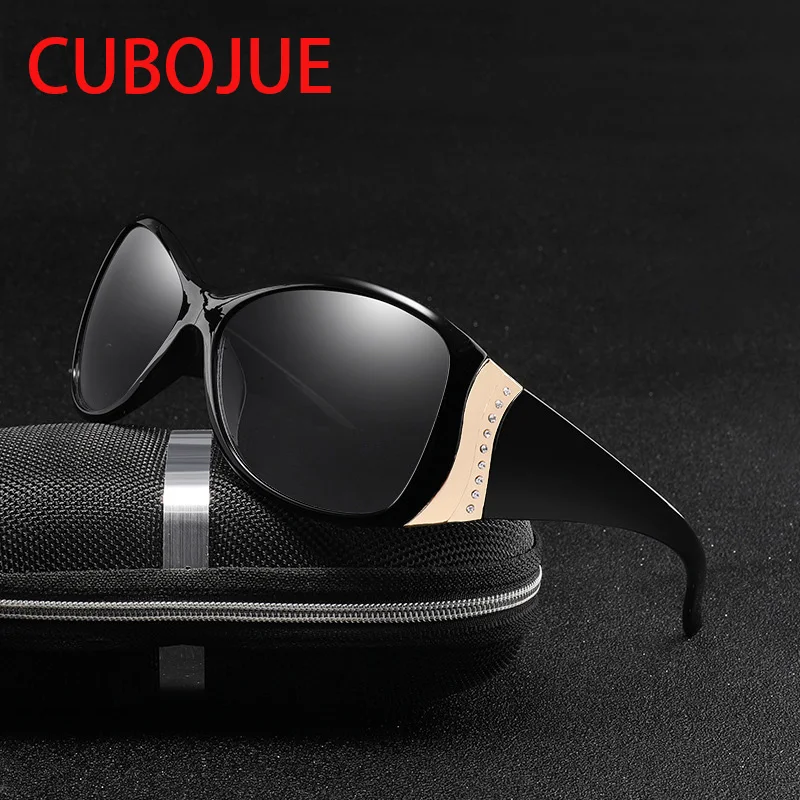 Cubojue солнцезащитные очки со стразами женские модные для женщин негабаритные