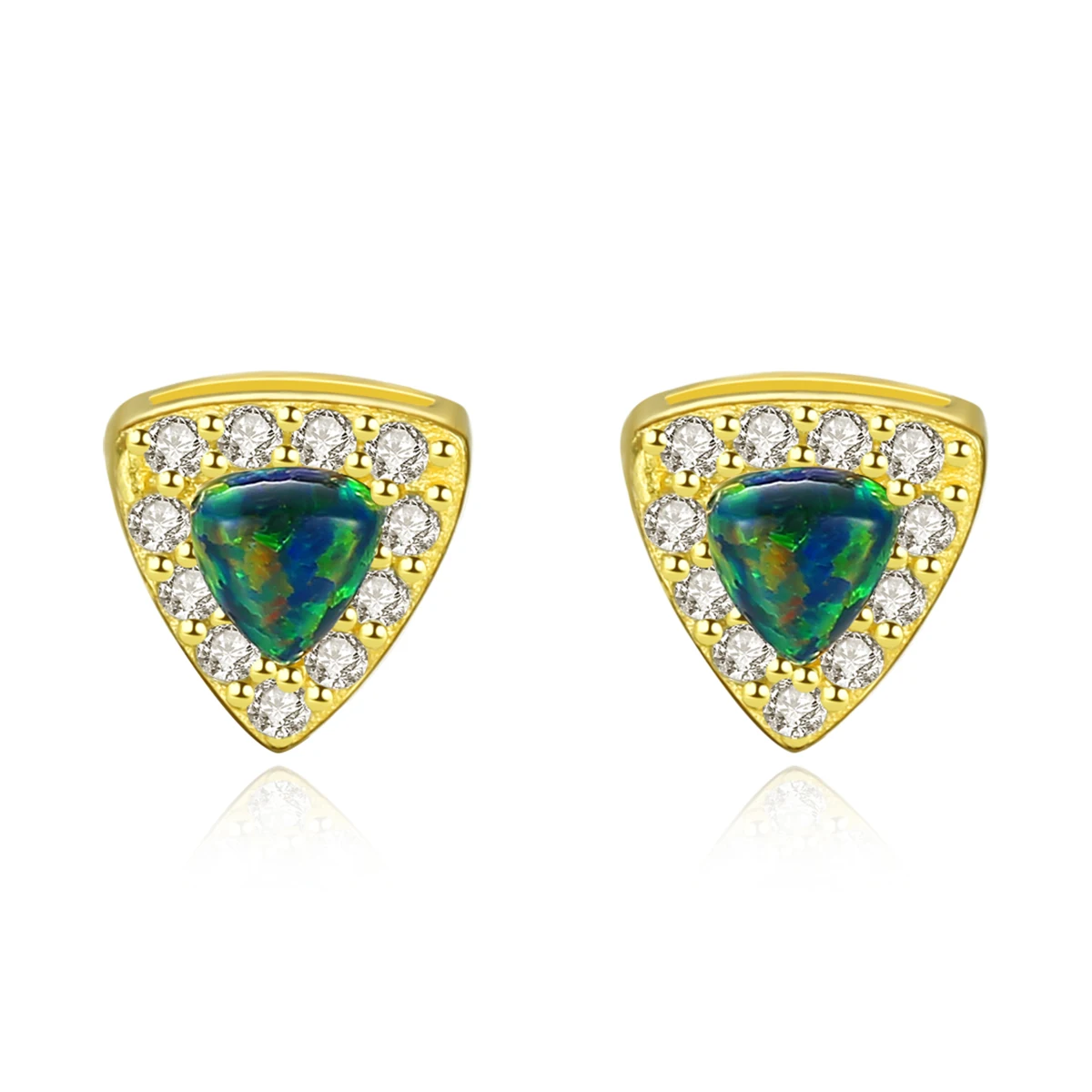 

Fenchen Pure 925 Sterling Silver Geometric Stud Earrings for Women Opal Boucles D'Oreilles Pour Les Femmes Fine Jewelry AE199