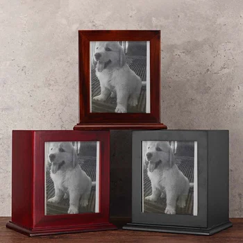 

Pet Cat Dog Keepsake Wood Funeral Cremation Urn Pendant Pet Funeral Memorial Urn Caskets Ashes Container Holder 3 Colors