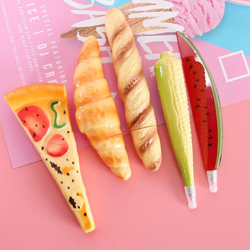 

Funny Pizza Ball Pen creative Simulation Bread BallPoint Pens Stationery Canetas Escolar Material Office School Writing Supplies
