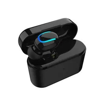 

Q26 Mini Single Ear Wireless Bluetooth 5.0 Earphone Noise Canceling Headphone HiFi Stereo Bass Headset With Mic Charging Box