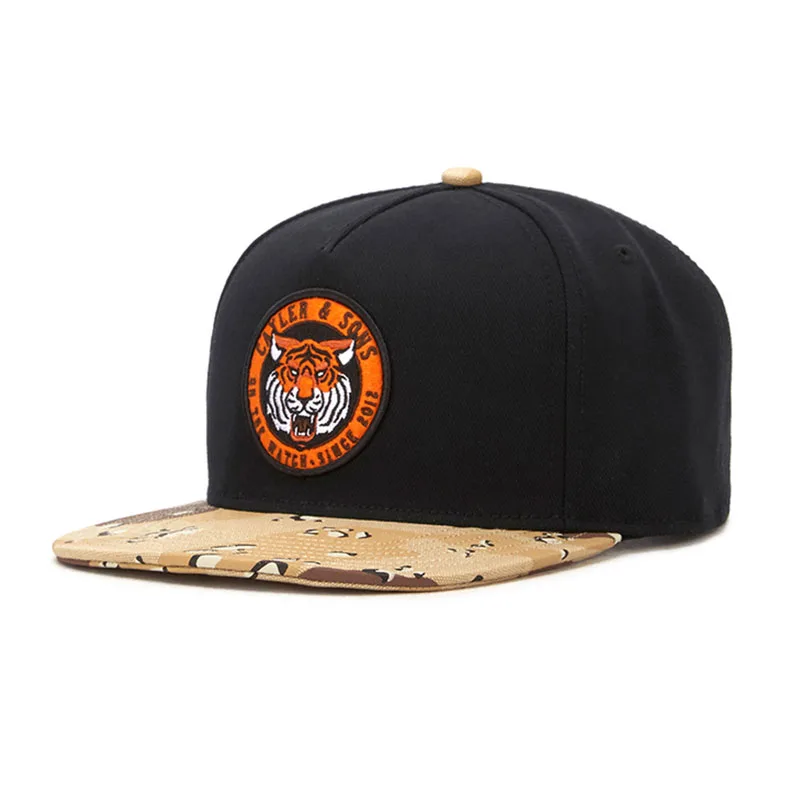 PANGKB, кепка для часов, черная, пустынная, камуфляжная, тигр, хип-хоп, snapback, шапка, осенняя, для мужчин, женщин, для взрослых, уличная, повседневная Кепка-бейсболка от солнца - Цвет: 1
