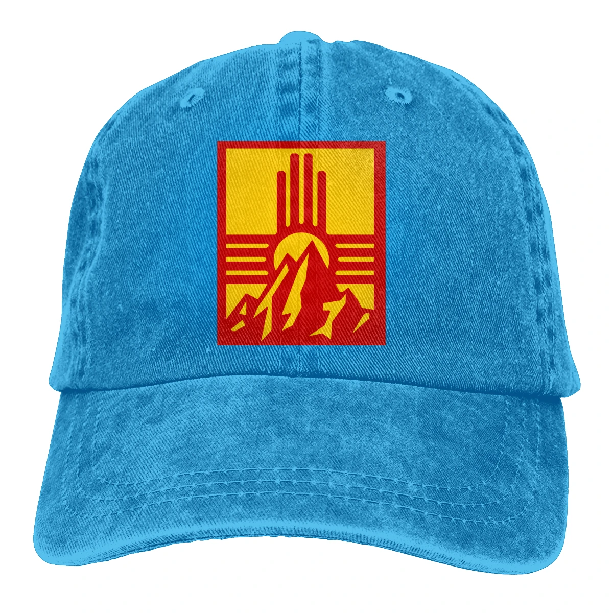 Zia Sunset Casquette черные унисекс Мужские Женские джинсовые бейсболка с ремешком кепки регулируемые Гольф папа шляпа
