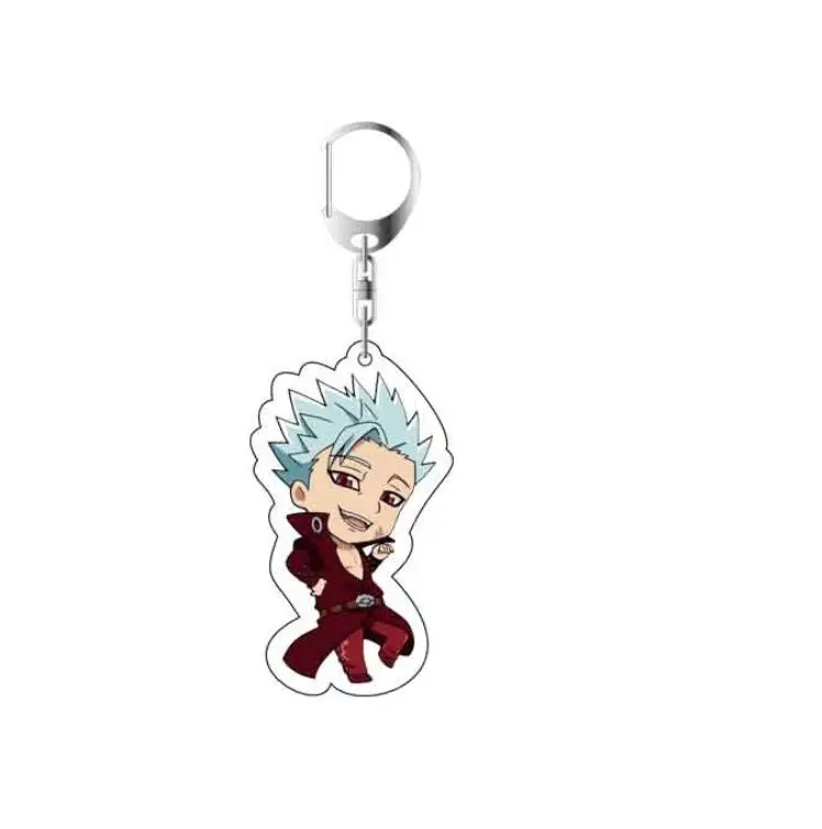 Аниме семь мертвых грехов Meliodas Ban King Zeldris Hawk милый акриловый Рисунок брелок Коллекция Модель игрушки - Цвет: as pictured