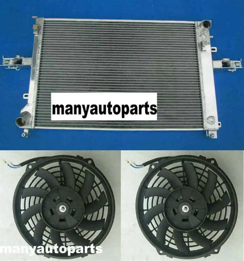 radiator and fans Алюминий радиатор+ кулер вентилятор для Volvo S60 S80 V70 XC70 2,3 2,4 2,5 2,8 2,9 99-06 MT - Цвет: radiator and fans