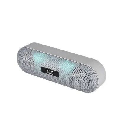 TG светодиодный Bluetooth открытый динамик металлический портативный супер бас беспроводной мини Колонка bluetooth громкий динамик Поддержка FM TFCard - Цвет: gray