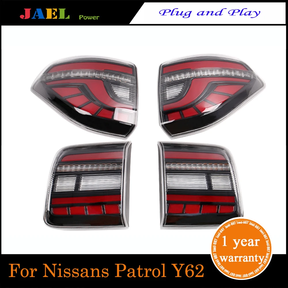 Дымчатый светодиодный задний светильник s Чехол для Nissans Patrol Y62 2012- Автомобильный светодиодный светильник-вспышка
