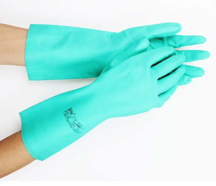 Ansell Acid And Alkali Resistant Safety Gloves Waterproof Oil Anti-Skid Gloves CE Certification Chemistry Laboratory Protection (3)
