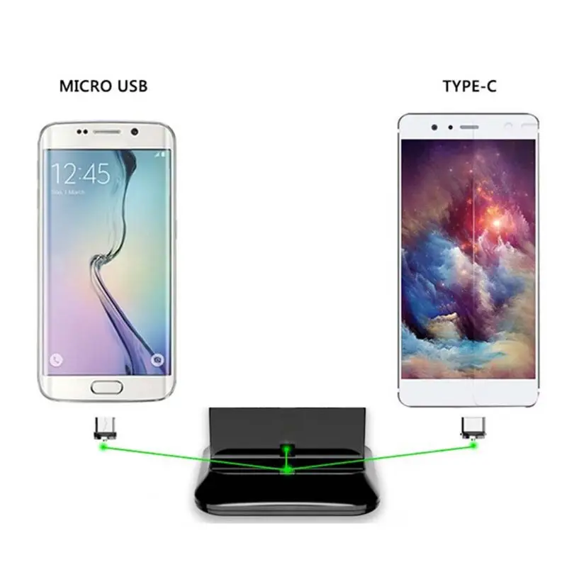 Магнитная Micro usb type C зарядная станция Док-станция для samsung Xiaomi huawei htc zte Android смартфон