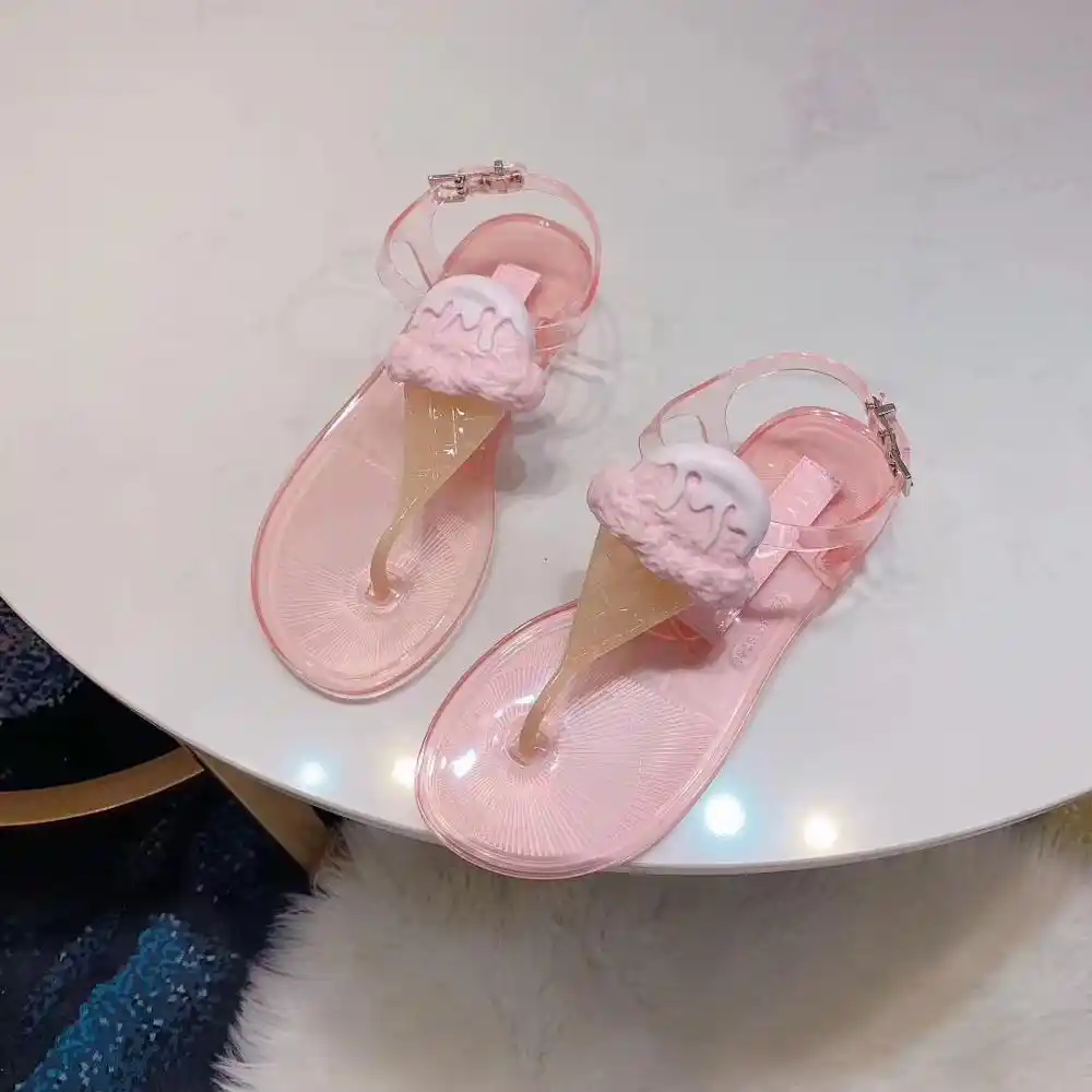 ladies jelly flip flops
