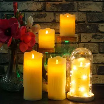 

Creative LED Candle Lamp Simulation Flames Wedding Birthday Decor Tea Light Wedding Proposal Church Atmosphere Decoration Lamp