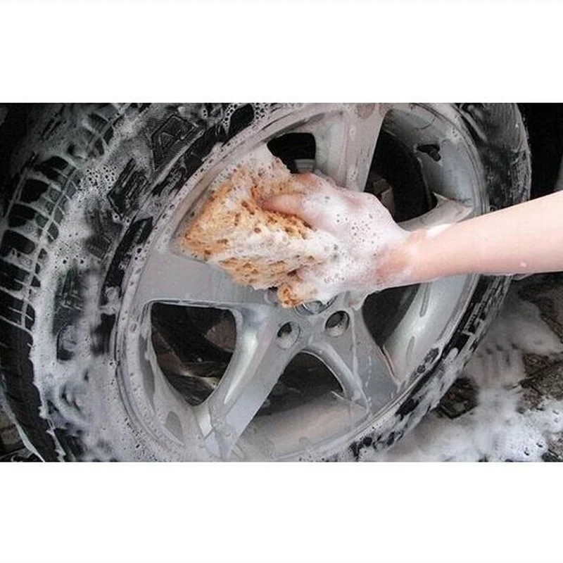 Car cleaning sponge block car cleaning coral large hole honeycomb sponge high density absorption microfiber