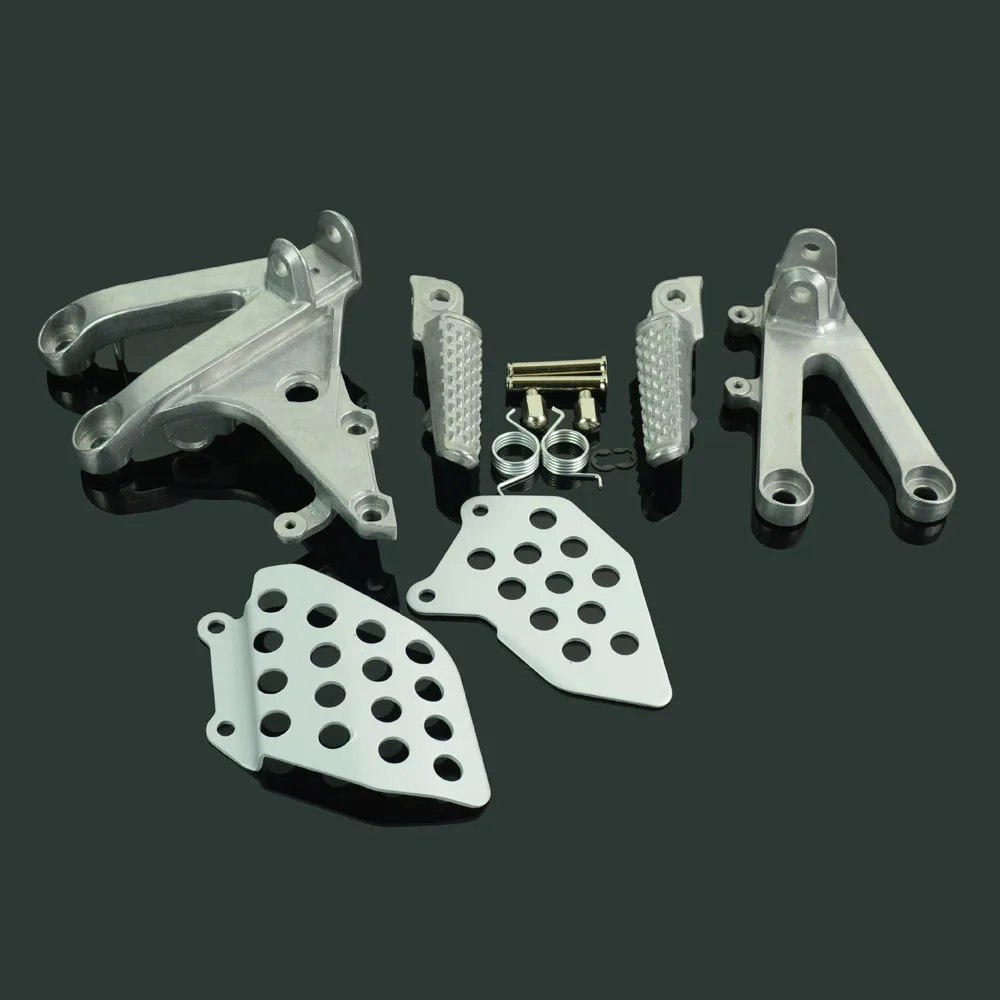 Подножки для мотоцикла передние подножки педали подножки для HONDA CBR600RR CBR 600RR 2007 - Цвет: Серебристый