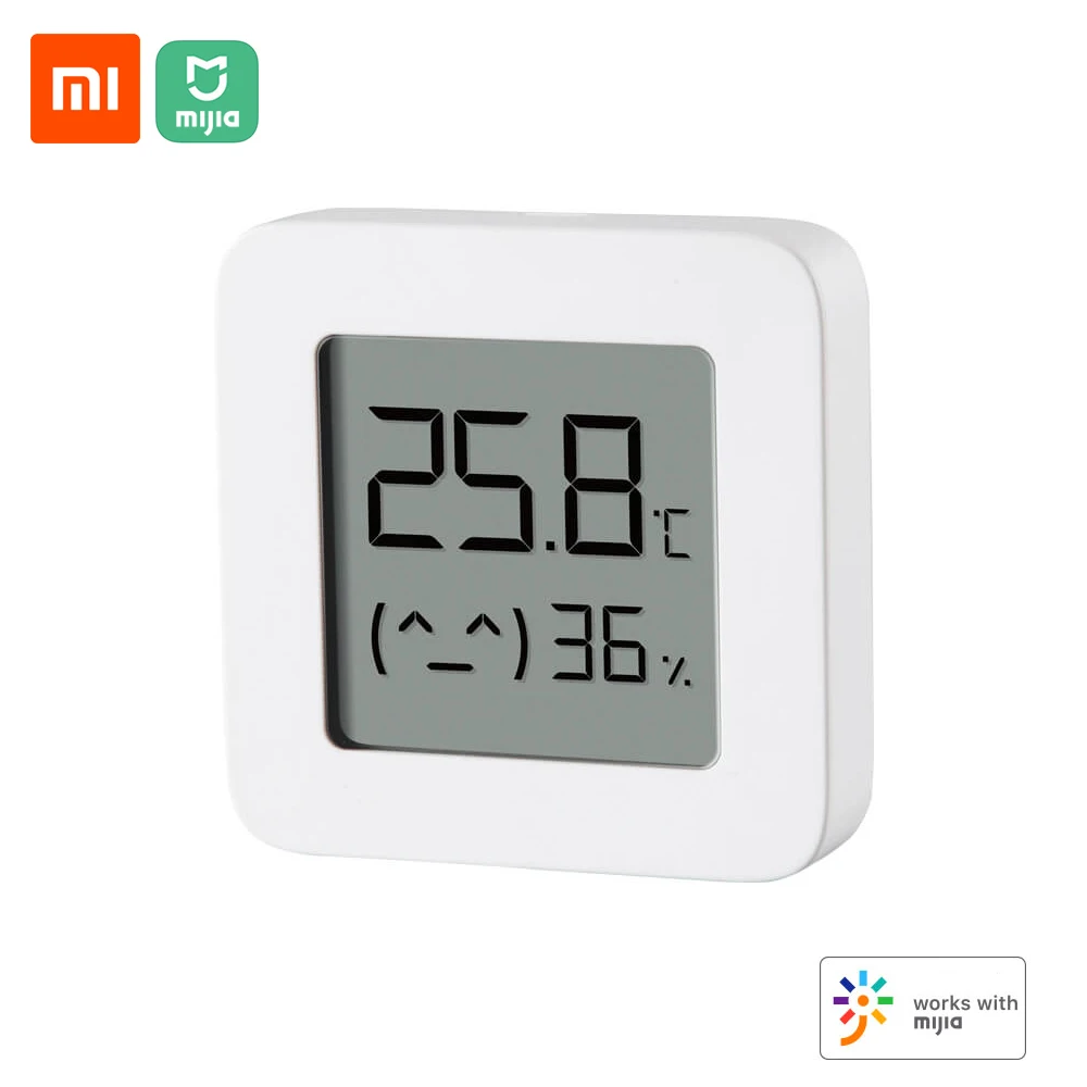 Оригинальный Bluetooth датчик температуры и влажности Xiaomi Mijia 2 умных ЖК-экрана
