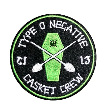 

Type O Negative Casket Crew Embroidered iron on Patch Bloody Kisses