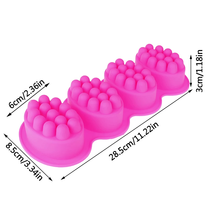Creative Silicone Soap Mold 3D Massage Soap Making Tools DIY Handmade Oval Soap Moulds Form Suppliers