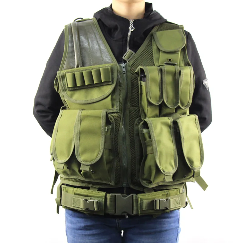 Тактический военный жилет Molle полицейский боевой Камуфляжный жилет Регулируемый страйкбол Охота Пейнтбол штурмовой жилет