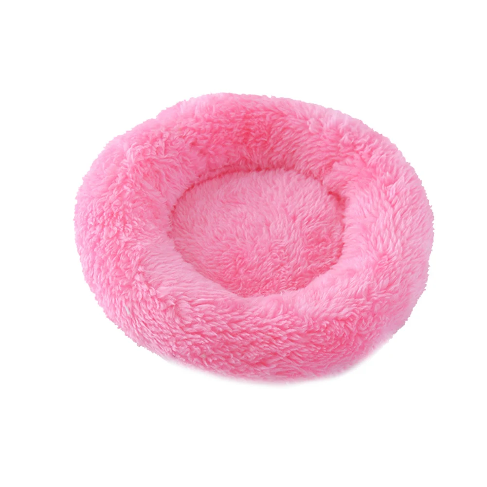 Rose Red S Кровать хомяка круглый бархат теплый коврик для сна для Ёж хомяк белка@ LS - Цвет: Rose Red S