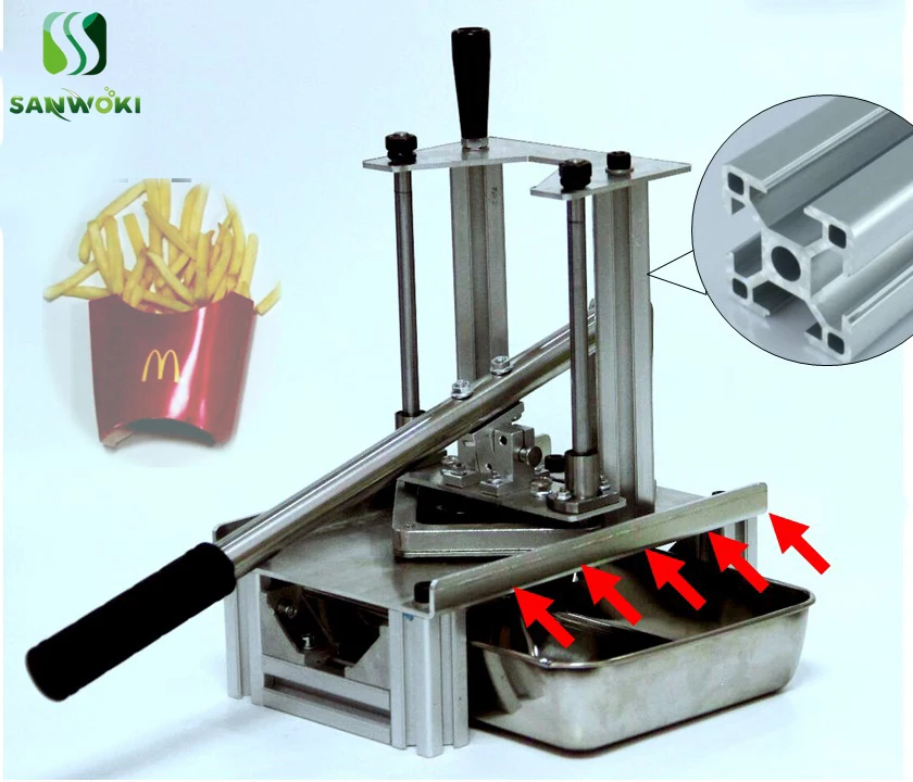 

Vertical hand pressure potato cutter for Cucumber Fries Cutting Machine Chips Cutter Potato manual potato strips cutting machine