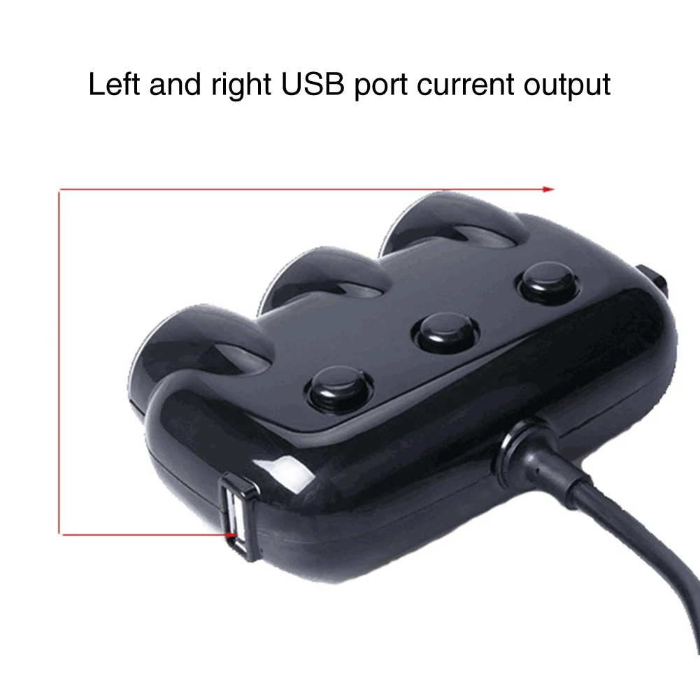 Адаптер телефон Черный Автомобильное зарядное устройство двойной USB выключатель питания прочный высокой мощности Замена аксессуары прикуриватель пластиковый быстрый