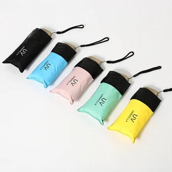 

Small Five-folding Ladies Umbrella Windproof Folding Umbrella Mini Travel Portable Fashion Parapluie Enfant Rain Gear JJ60YS
