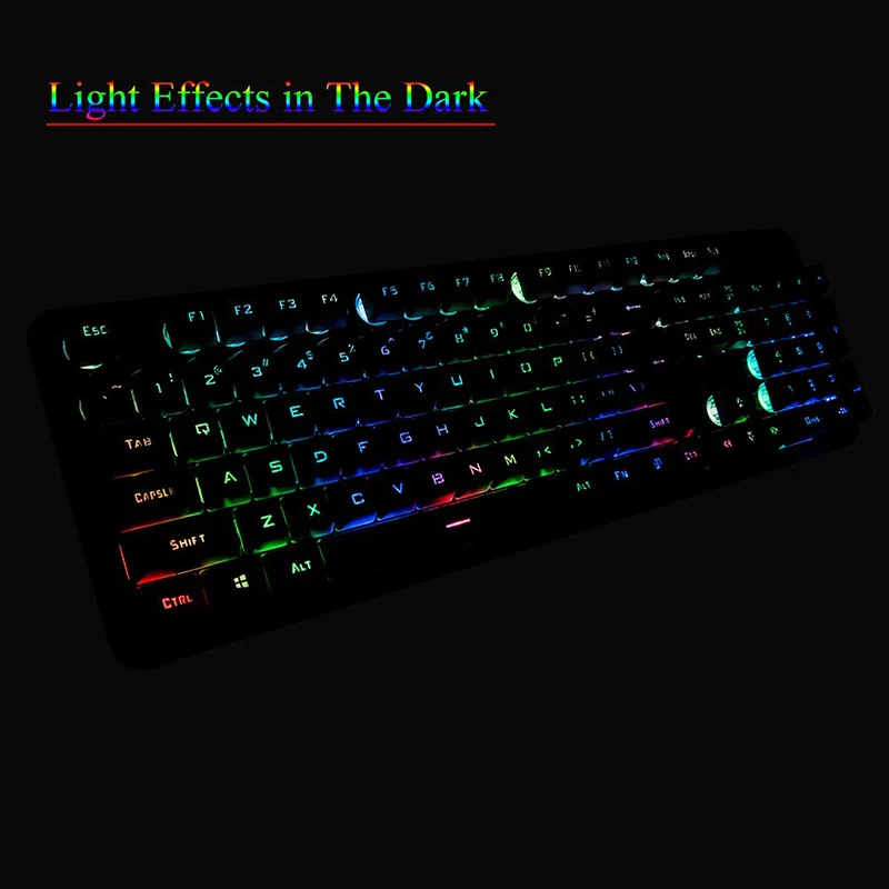 

Newly Keyboard with Mouse Set Rechargeable Backlight Mechnical Gaming Keypad Set DC128