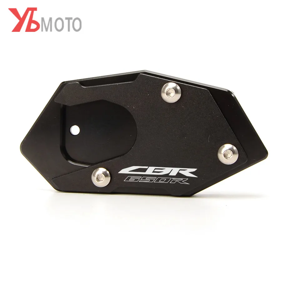 CBR650R Black CNC алюминиевая мотоциклетная боковая подставка для увеличения пластины подставки расширение для HONDA CBR650R CBR650 R CB650R CB650 R - Цвет: CBR650R Black