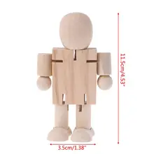 DIY Wooden Robot Figure Model Kids Children Educational Puzzle Toy Kindergarten Deformatable