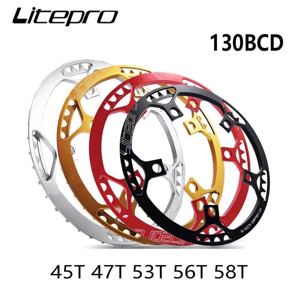 Велосипедная Звездочка Litepro сверхлегкая 130BCD 45T 47T 53T 56T 58T A7075 складная из сплава для