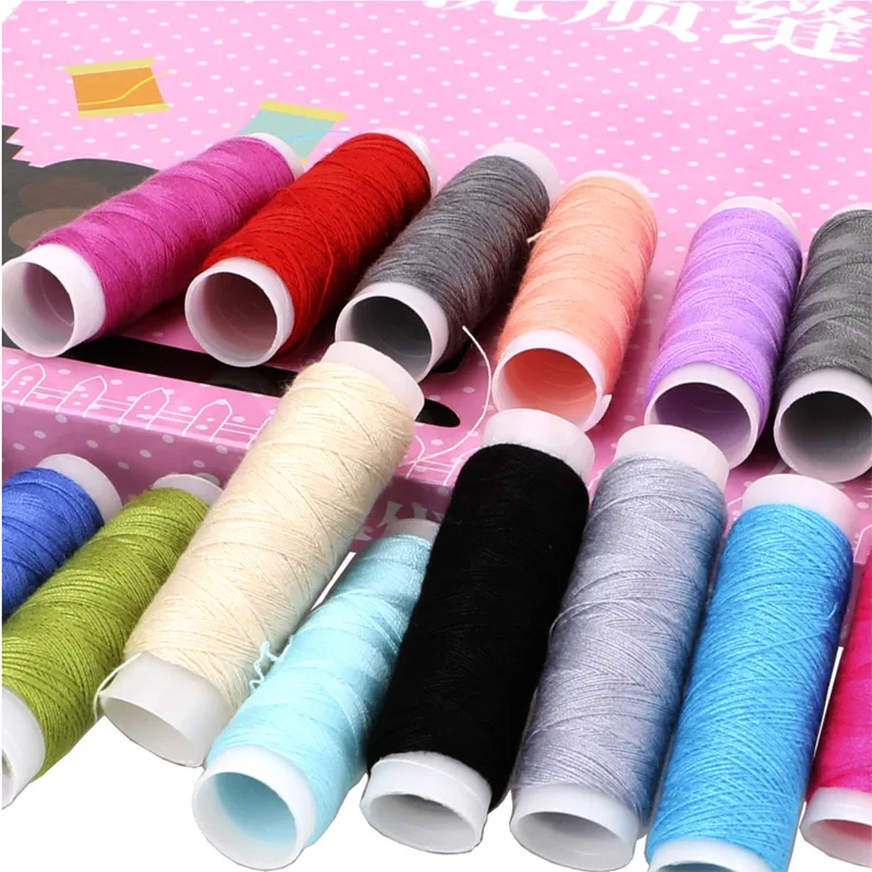 Description Picture 6 of item39Pcs Mixed Colors 100% Polyester Yarn Sewing Thread Roll Machine Hand Embroidery 200 Yard Each Spool For Home Sewing Kit