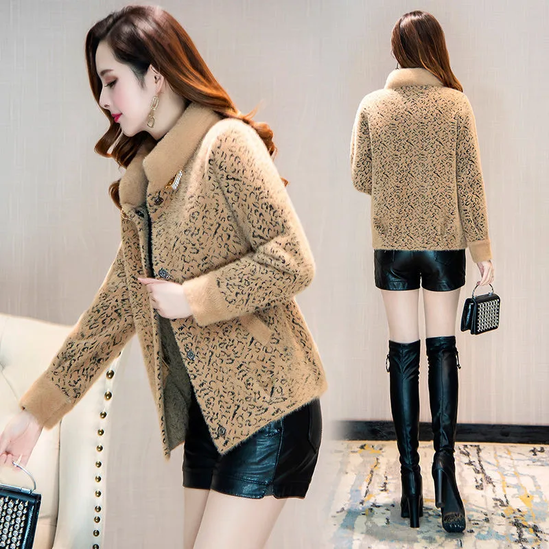 Elegant Faux Fur Coat Women Autumn Winter Warm Soft Fur Jacket Female Plush Overcoat Pocket Casual Teddy Outwear female