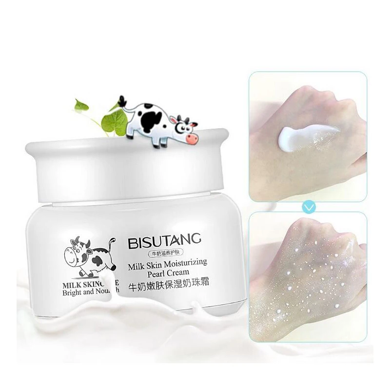 

Bisutang Milk Extract Smooth Skin Care Face Cream Hyaluronic Acid Peal Essence Whitening Moisturizing Facial Cream
