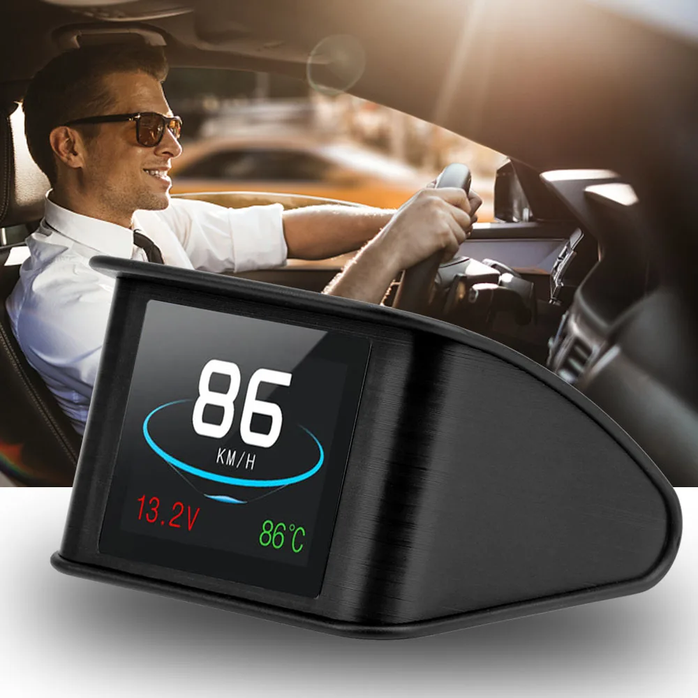 Умный Цифровой измеритель OBD HUD P10 для автомобиля спидометр измерение температуры