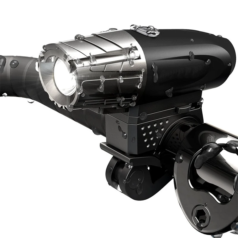 1pcs Front Light Велосипедный светильник на передний руль+ задний светильник s лампа с USB зарядкой велосипедный светильник 300 люмен головной светильник велосипедный светильник для горного велосипеда - Цвет: 1pcs Front Light