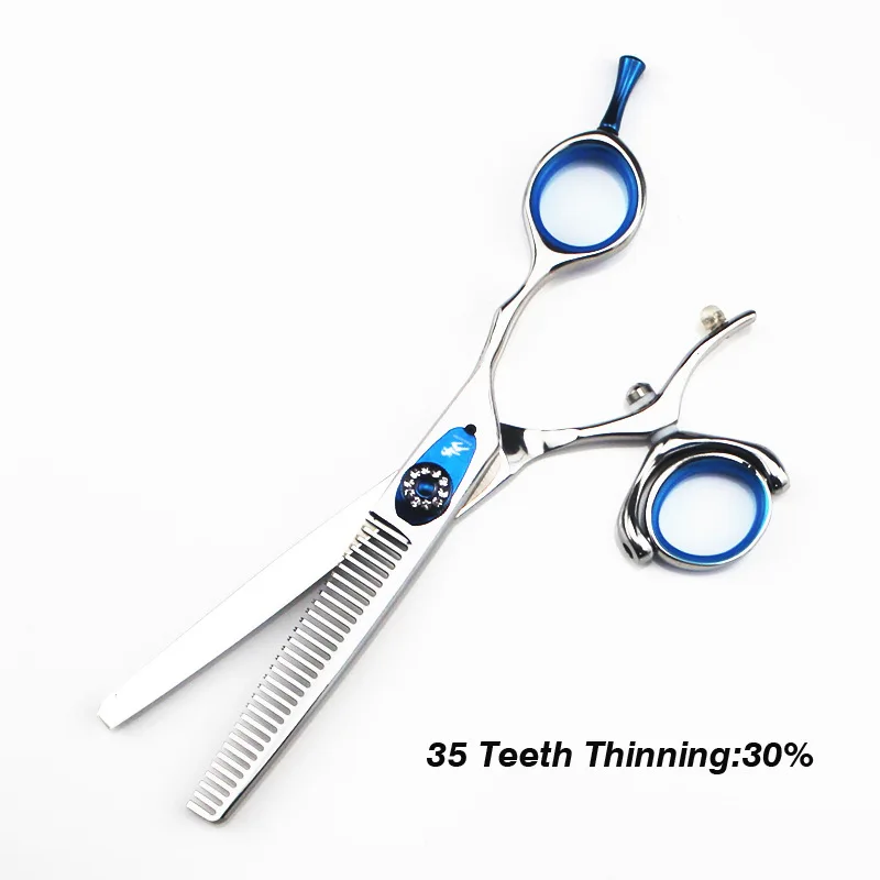 5.5 inch thinning 5," 6,0" 720 ° Вращающаяся ручка Летающие ножницы для волос набор Япония 440C парикмахерские ножницы для резки филировочные ножницы - Цвет: 5.5 inch thinning