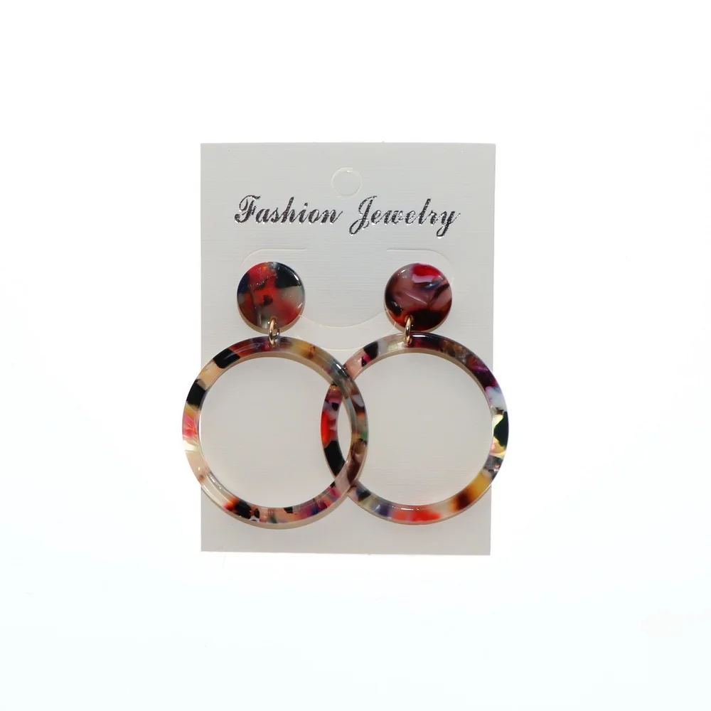 

Big Acrylic Korean Earrings for Women Resin Boho Statement Earring Colored Leopard Drop Acetate Earring 2020 Fashion Jewelry