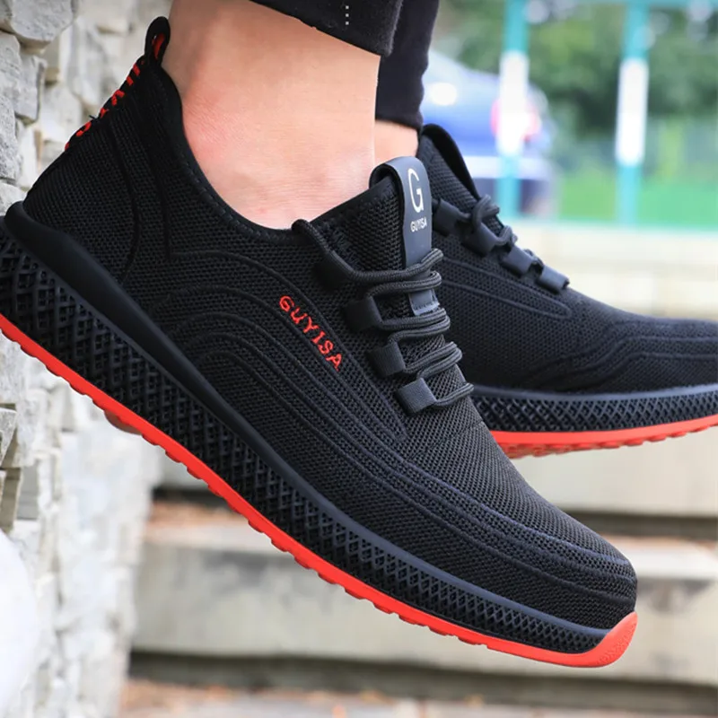 De verano a prueba de trabajo los zapatos de los hombres de los Anti  aplastamiento de acero Anti perforación del dedo del pie ligero resistente  al desgaste protectora de seguridad zapatos de
