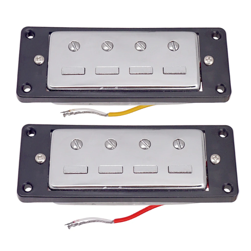 Set of 2pcs Mini Humbucker Pickups for 4 String Electric Bass Guitar Parts