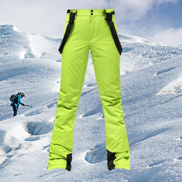 Pantalones de esquí de nieve impermeables para mujer, protección aislante,  superficie lisa, a prueba de viento, transpirables, para snowboard -  AliExpress