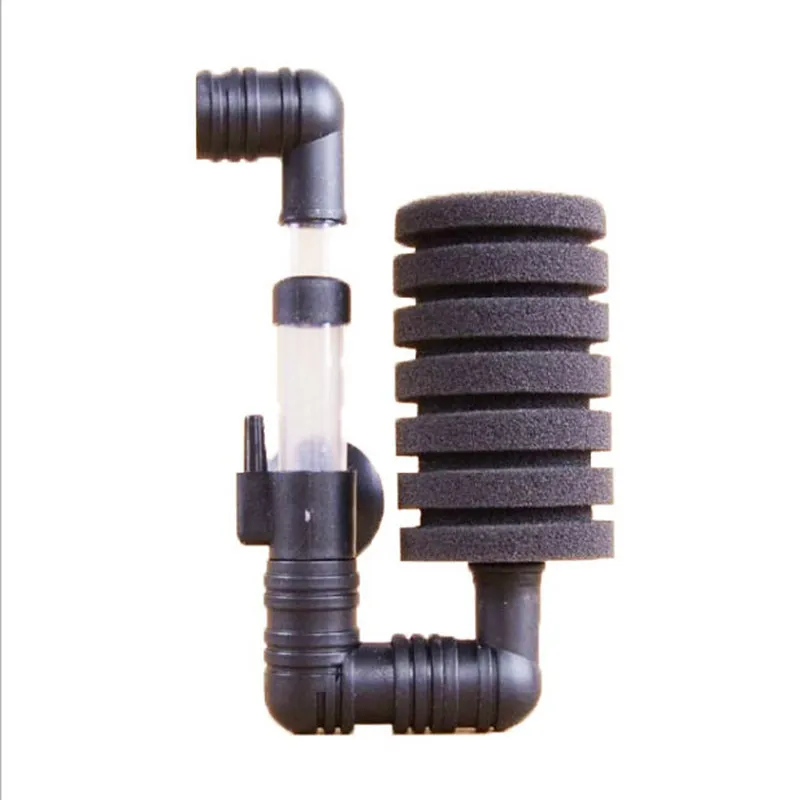 Single head New Hot Fashion Plastic Fish Tank Ultra Quiet Small Pneumatic Filter Accessories Aquarium Biochemical Sponge Angle Filter - Цвет: Single head