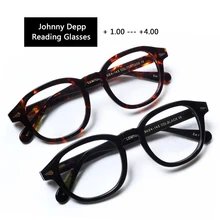 Jonny Depp очки для чтения, мужские, женские, фирменный дизайн, компьютер, винтажные очки для дальнозоркости+ 1,0+ 1,5+ 2,0+ 2,5+ 3,0+ 3,5+ 4,0